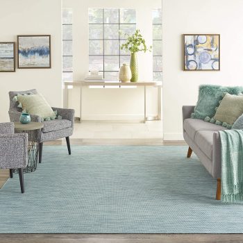 Nourison Positano Indoor/Outdoor Aqua 5×7-ft Area Rug