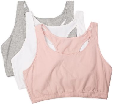 3-Pack Fruit of the Loom Women’s Built Up Tank Style Sports Bra