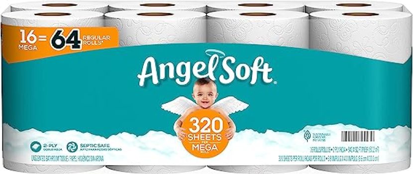 Angel Soft Toilet Paper 16 Mega Rolls