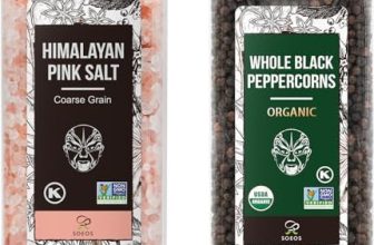 Soeos Himalayan Pink Salt Coarse 39oz + Black Peppercorns 18oz for $16.47 (was: $23.99)