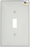 10-Pack Leviton PJ1-TM 1-Gang Toggle Switch Wallplate