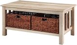 Walker Edison Alayna Mission Style Two Tier Coffee Table