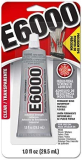 E6000 231020 Adhesive with Precision Tips, 1.0 fl oz