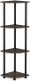 Furinno Turn-N-Tube 4-Tier Corner Display Rack Shelving Unit