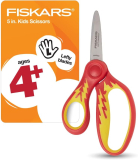 Fiskars 5-in Left-Handed Softgrip Pointed-Tip Scissors for Kids