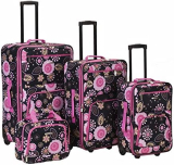 Rockland Impulse 4-Piece Softside Upright Luggage Set