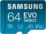 Samsung EVO Select + Adapter 64GB microSDXC Memory Card