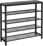 VASAGLE INDESTIC Shoe Rack w/4 Mesh Shelves