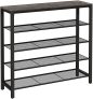VASAGLE INDESTIC Shoe Rack w/4 Mesh Shelves