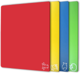 4-Pc Fotouzy Plastic Cutting Board Flexible Mats w/Food Icons