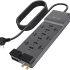 2-Pk Amazon Basics 6-Outlet Surge Protector Power Strip 2ft Cord
