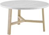 Walker Edison Mid Century Modern Round Coffee Table