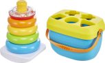 Fisher-Price Baby Toy Gift Set w/Rock-a-Stack Ring Stacking Toy