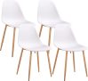 CangLong Modern Stylish Plastic Cushion Metal Legs Chair