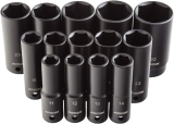 14-Pc Arcan Professional Tools 1/2-in Drive Deep Impact Socket Set