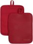 2CT KitchenAid Ribbed Soft Silicone Water Resistant Pot Holder Set