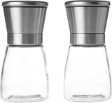 2-Pk Amazon Basics Adjustable Salt and Pepper Grinders 5.5oz
