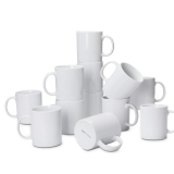 AmazonCommercial 12-Piece Porcelain 10oz Gourment Coffee Mug Set
