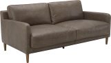 Amazon Brand Rivet Modern Deep Leather Living Room Accent Chair