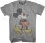 Disney Mens Giant Mickey Mouse Gray Graphic T-Shirt