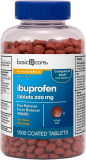 Amazon Basic Care Ibuprofen Tablets 1000-Count