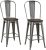 DHP Luxor Counter Stool with Wood Seat and Backrest 24-inch