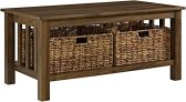 Walker Edison Alayna Mission Style Two Tier Coffee Table
