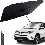 Helloleiboo Car Windshield Sun Shade Umbrella