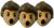 3-Pk Outward Hound Squeakin’ Hedgiez Plush Replacement Dog Toys