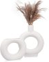 LIBWYS White Ceramic Vase Set of 2