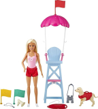 Barbie Lifeguard Playset, Blonde Doll 12-in