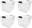 HOMZ 31 Qt Secured Seal Latch Single Clear Stackable Storage