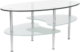 Walker Edison Modern Glass Coffee Table 37-inch