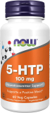 60-Count NOW Supplements 5-HTP (5-hydroxytryptophan) 100 mg Capsules