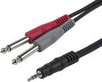 Monoprice 1/8-in TRS Male to Dual 1/4-in TS Male Cable 5-Ft