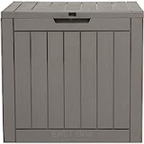 East Oak 31-Gallon Storage Deck Box with Padlock