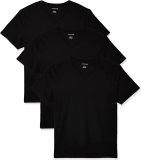 3-Pack Lacoste Mens Essentials 100% Cotton Slim Fit V-Neck T-Shirts