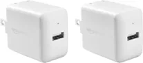 2-Pack Amazon Basics 12W One Port USB-A Wall Charger, 2.4 Amp