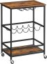 VASAGLE Bar Cart Serving Cart with Wheels