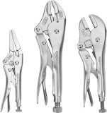 Amazon Basics 3-Piece CR-V Locking Pliers Set