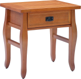 Linon 76057ANT01U Antique Finish Santa Fe End Table