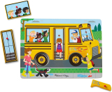 Melissa & Doug The Wheels on the Bus Sound Puzzle, School Bus