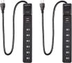 2-Pk Amazon Basics 6-Outlet Surge Protector Power Strip 2ft Cord