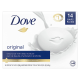 14-Pack Dove Beauty Bar Gentle Skin Cleanser Moisturizing 3.75oz