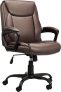 Amazon Basics Classic Puresoft PU Padded Mid-Back Chair