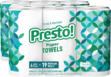 12-Count Presto Flex-a-Size Paper Towels, 158 Sheet Huge Roll