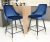 2-Piece Nopurs Bar Stools Set with Backrest and Foot Bar