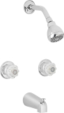 Aqua Vista Acrylic Knobs Tub and Shower Faucet Trim Kit