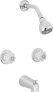Aqua Vista Acrylic Knobs Tub and Shower Faucet Trim Kit