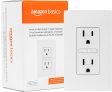 Amazon Basics Smart In-Wall Outlet w/2 Individually Controlled Outlets